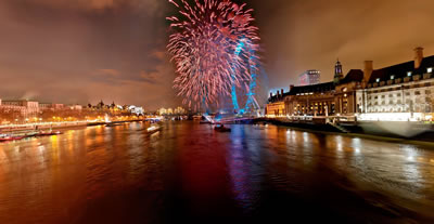 Panorama Nouvel an Londres