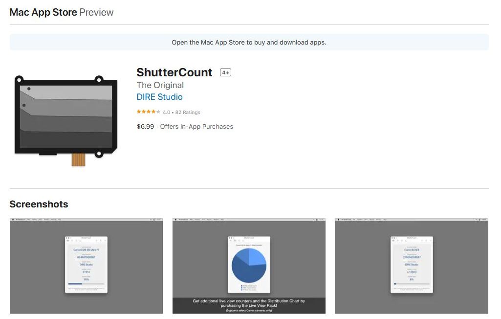 ShutterCount Live View Pack — DIRE Studio