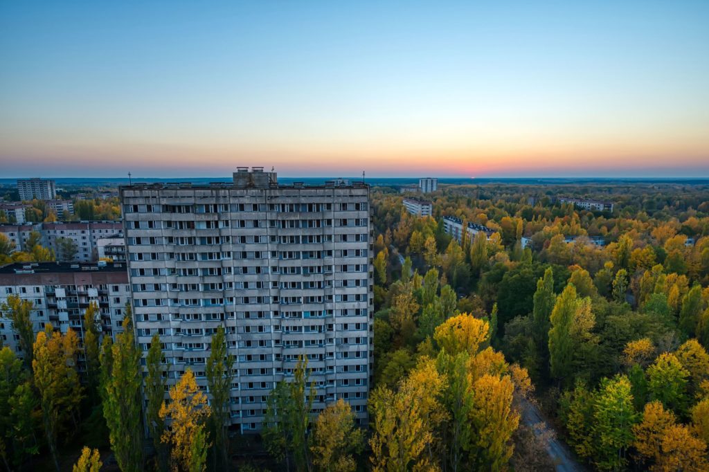Vue aérienne de Pripyat