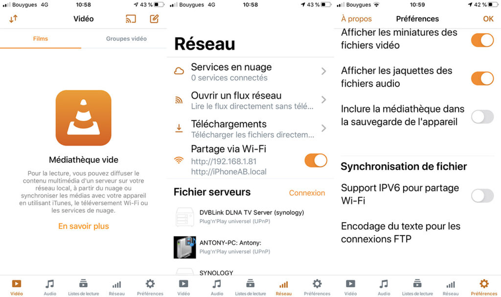 envoyer des fichiers à un iPhone