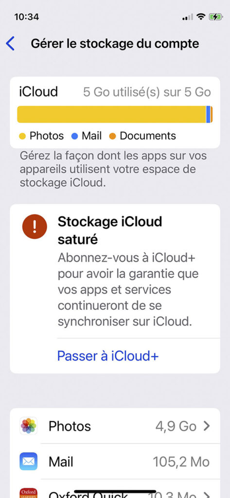supprimer ses photos dans iCloud