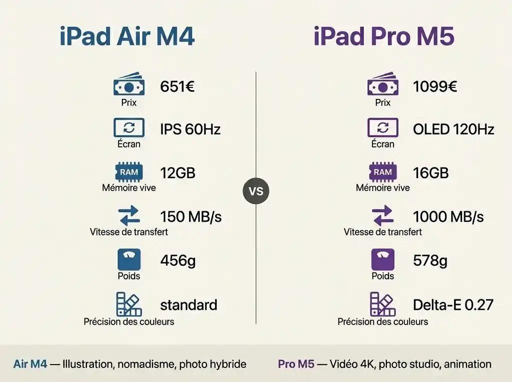 iPad Air M4 vs iPad Pro M5