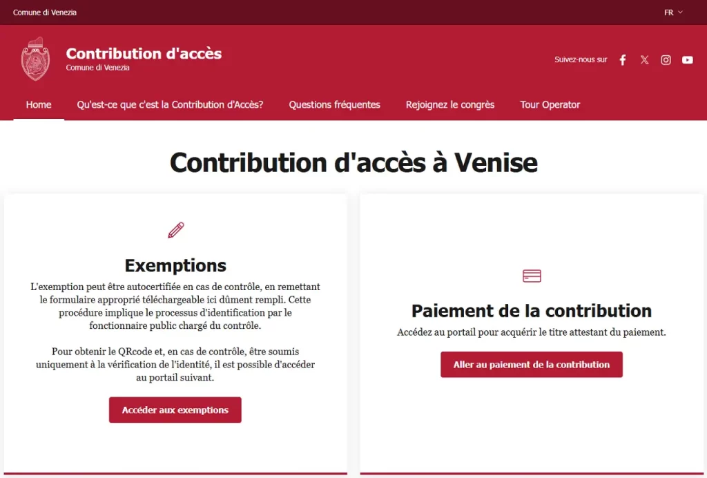 Combien coûte la taxe d'entrée à Venise en 2026 ? taxe d'entrée venise 2026